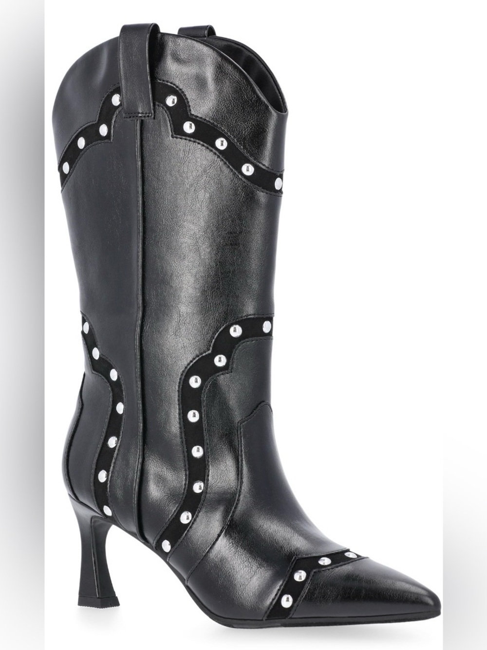 Madden NYC Women's Studded Heeled Western Boots